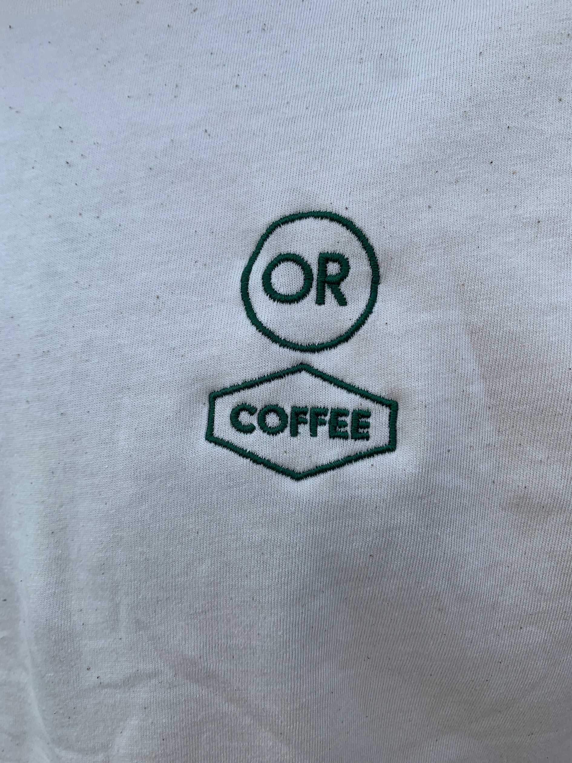 OR T-shirt – Embroidered White Raw Cotton - Image 3